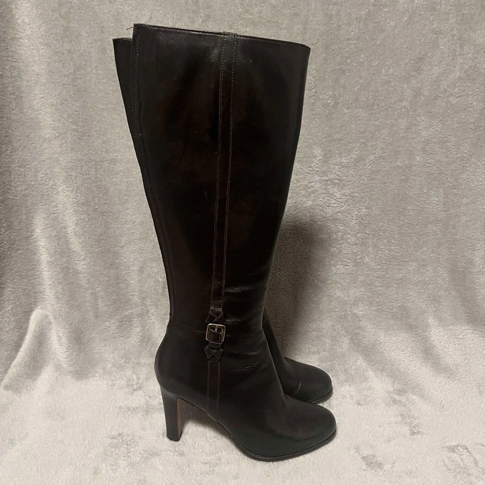 LK Bennett London Brown Knee Boots‎ Uk 38 RRP £450 Genuine Leather Made Italy